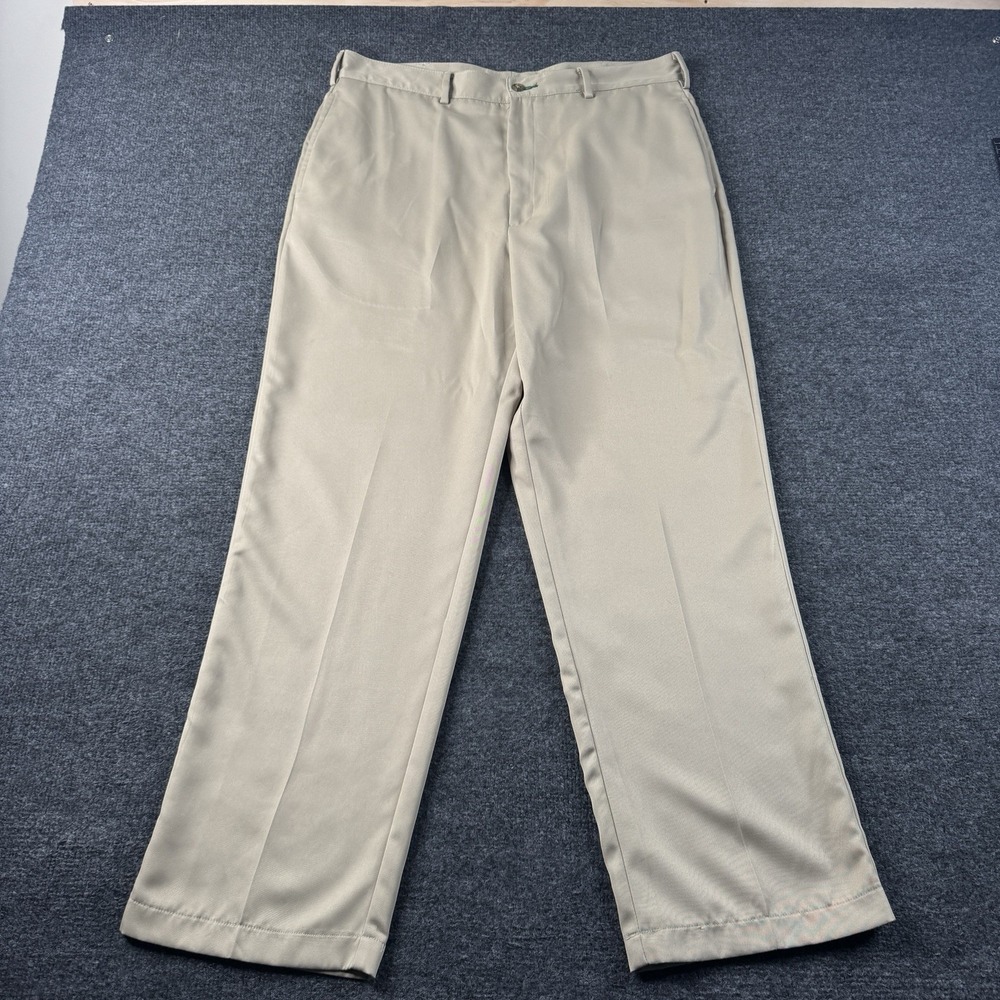 Tommy Hilfiger Golf Dress pants size 36/30 Khaki Flat‎ Front VTG